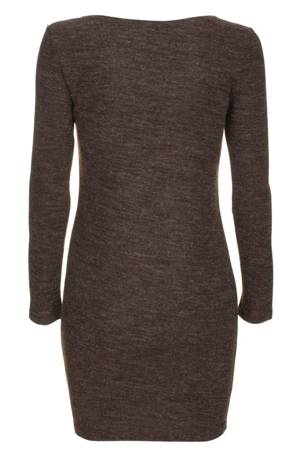 Robe mini d’automne avec manches longues packshot back