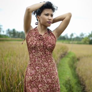 Robe maxi en soie naturelle Singaraja