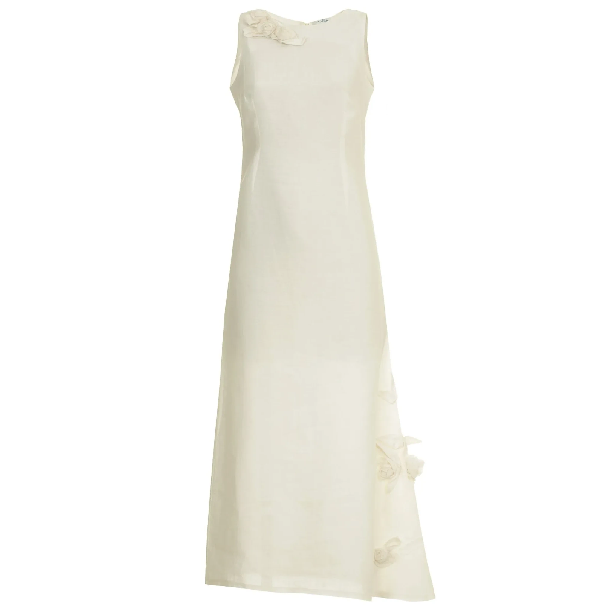 Alora Linen Maxi Dress in Black White